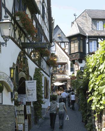 La famosa Drosselgasse a Rudesheim